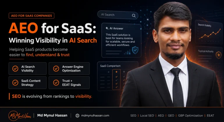 AEO for SaaS companies, SaaS AEO, Answer Engine Optimization, Answer Engine Optimization for SaaS, AI search optimization, AI SEO, Generative Engine Optimization, GEO for SaaS, SaaS SEO, SaaS SEO strategy, SaaS marketing strategy, SaaS content optimization, SaaS content strategy, SaaS product discovery, AI search visibility, SaaS visibility strategy, optimize SaaS for AI search, SaaS search optimization, AI powered search, ChatGPT SEO, AI search ranking, LLM optimization, Large Language Model Optimization, SEO for SaaS companies, SaaS website optimization, SaaS keyword research, SaaS topical authority, SaaS content marketing, SaaS growth strategy, SaaS organic traffic strategy, SaaS buyer journey optimization, SaaS comparison pages, SaaS alternative pages, software comparison SEO, SaaS landing page optimization, SaaS technical SEO, SaaS on page SEO, SaaS internal linking strategy, SaaS EEAT, EEAT SEO strategy, AI overview optimization, Google AI search optimization, search intent optimization, customer focused SaaS content, B2B SaaS SEO, SaaS lead generation SEO, SaaS organic growth, software marketing SEO, SaaS brand visibility, AI driven search strategy, future of SEO for SaaS, modern SEO strategy, AI content optimization, answer engine marketing, AI visibility strategy, SaaS authority building, SaaS content cluster strategy, SaaS semantic SEO, SaaS schema markup, SaaS structured data, SaaS FAQ optimization, SaaS knowledge graph optimization, SaaS digital marketing strategy, SaaS startup SEO, enterprise SaaS SEO, SaaS demand generation, SaaS inbound marketing, software product marketing, SaaS customer acquisition, AI search readiness, SEO for software companies, SaaS growth marketing, SaaS online visibility, SaaS search presence, SaaS organic marketing