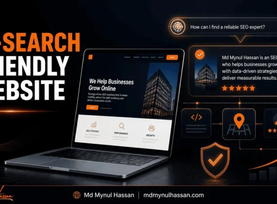 Md Mynul Hassan explains how SEO, AEO, GEO and EEAT can help businesses build a stronger AI-search-friendly website.