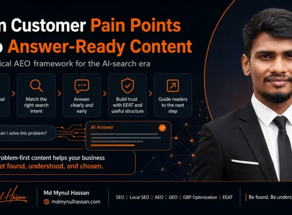 Learn how to turn real customer pain points into SEO and AEO content that answers search intent, builds trust, supports AI search, and guides buyers toward action. - Md Mynul Hassan