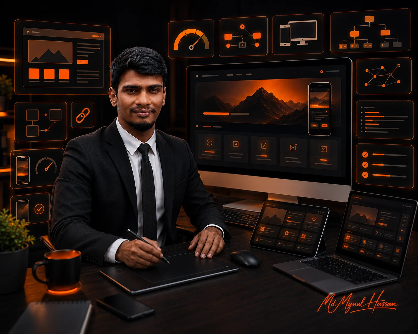 Md Mynul Hassan designing an SEO-friendly business website