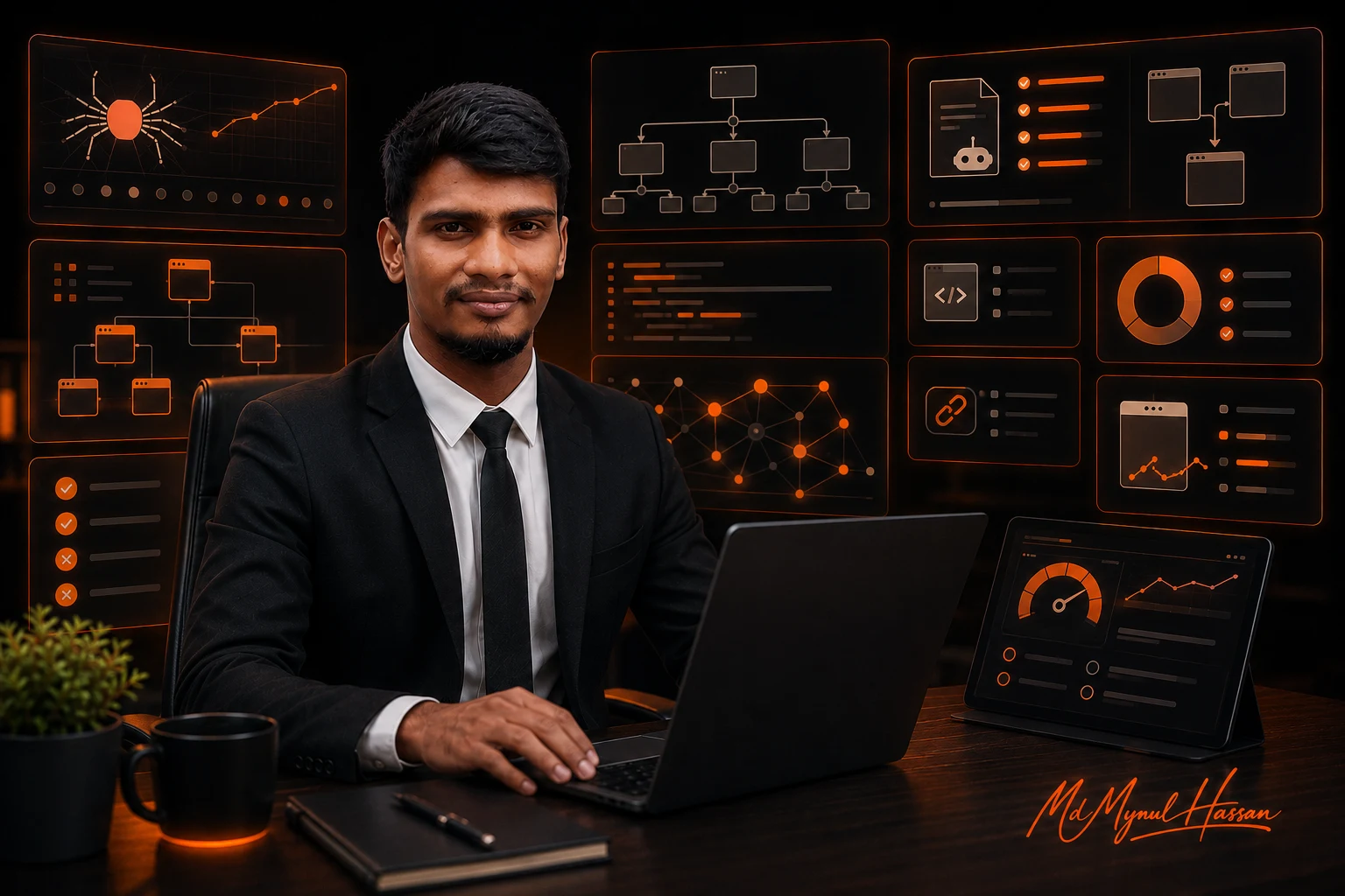 Md Mynul Hassan analyzing technical SEO and website performance