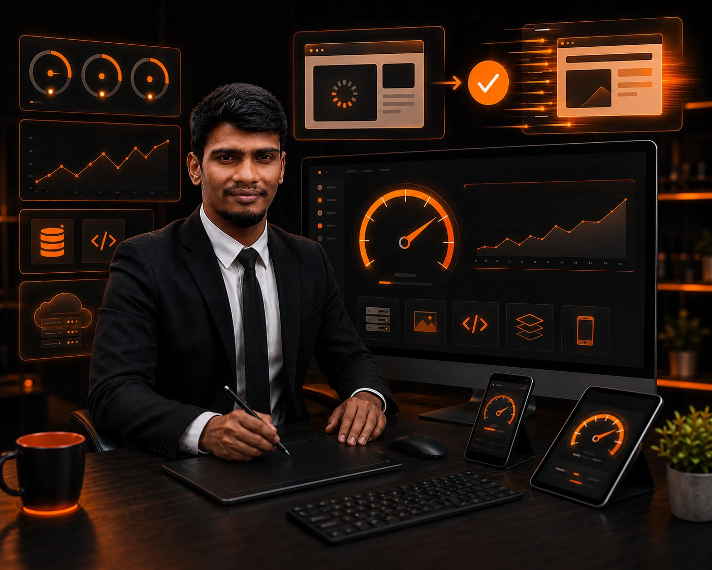 Md Mynul Hassan analyzing website speed and performance optimization