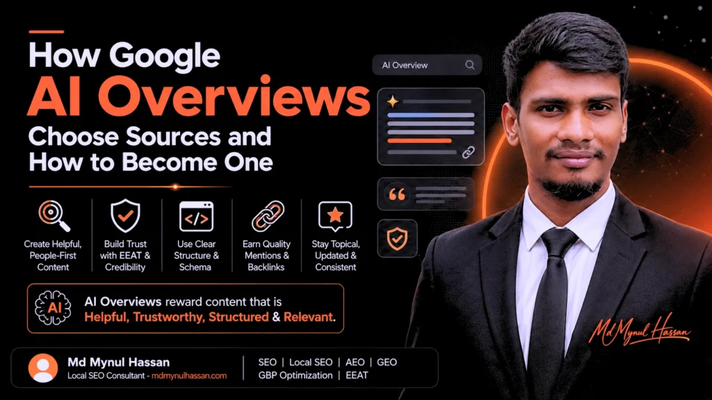 oogle AI Overviews can use relevant pages as supporting sources in Search- Md Mynul Hassan