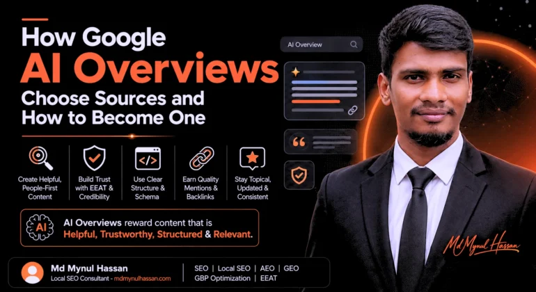 oogle AI Overviews can use relevant pages as supporting sources in Search- Md Mynul Hassan