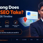 Local SEO timeline showing expected results from 30 days to 12 months