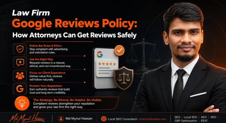 Law firm Google reviews policy and ethical review strategy- Md Mynul hassan