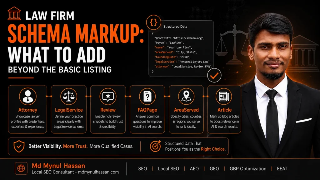 Law Firm Schema Markup What to Add Beyond the Basic Listing- Md Mynul hassan