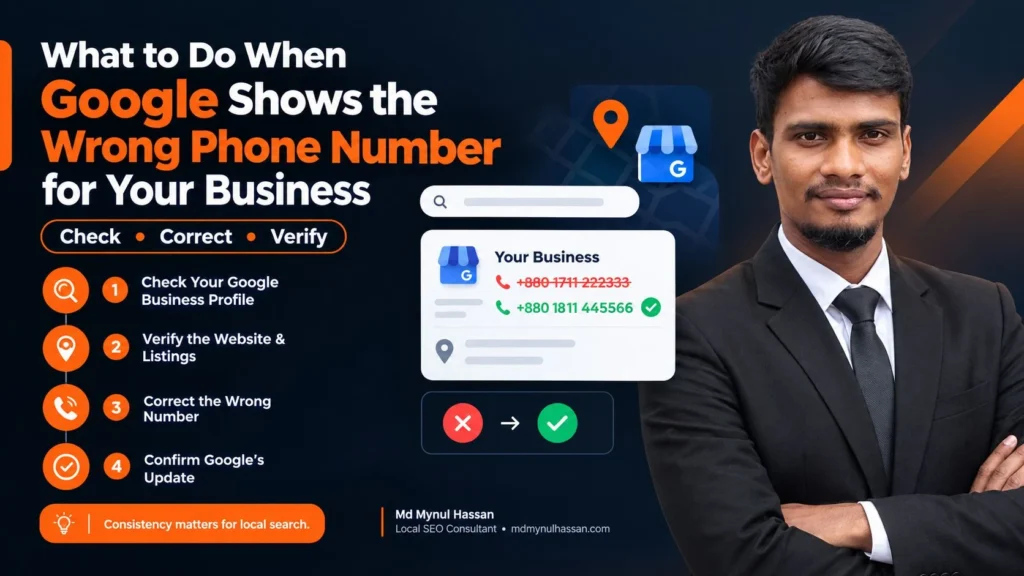 Find out why Google displays the wrong business phone number and how to correct the source, Business Profile, website and related signals.