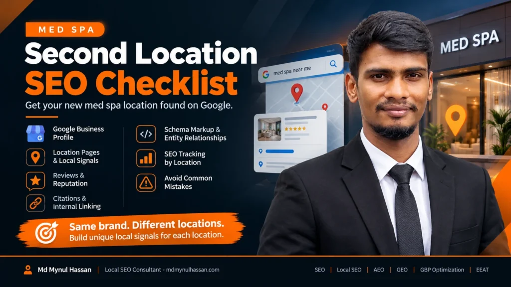 Med spa second location SEO checklist for local search visibility