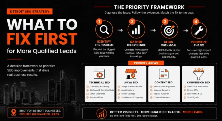 Detroit SEO Strategy: What to Fix First for Qualified Leads