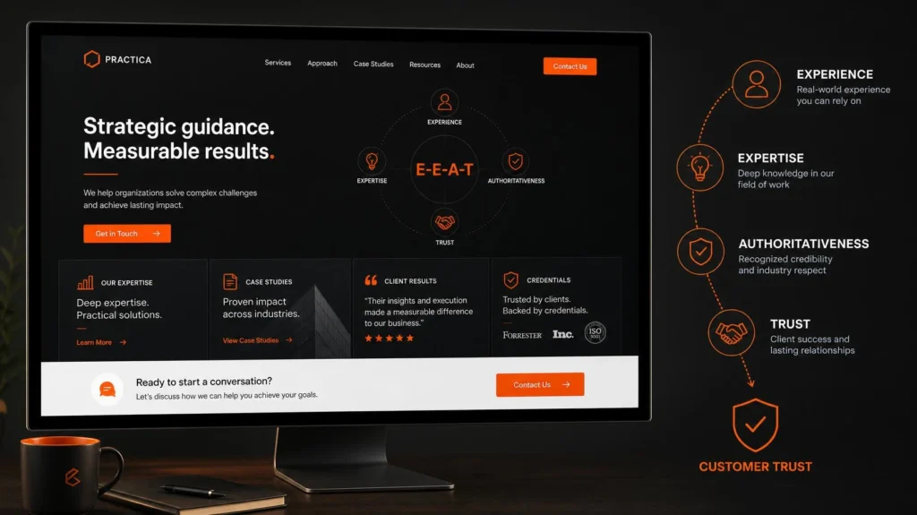 Homepage E-E-A-T Signals How Professional Service Websites Build Trust