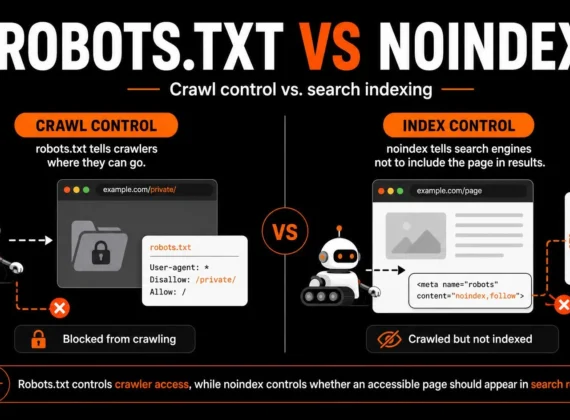 Robots.txt vs Noindex: What Each One Actually Controls
