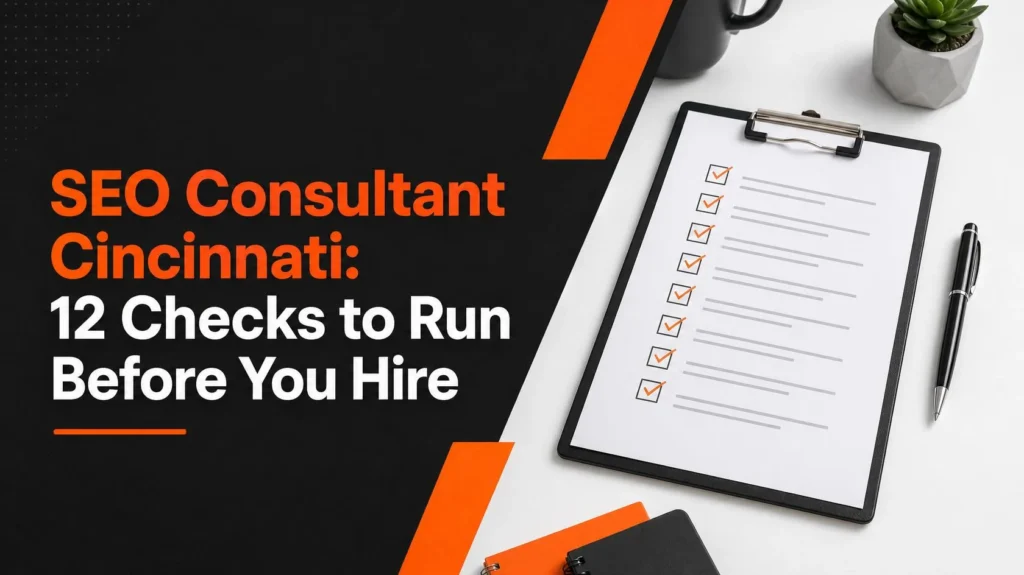 SEO Consultant Cincinnati: 12 Checks to Run Before You Hire