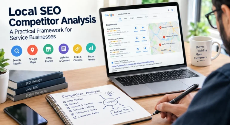 Local SEO competitor analysis comparing service businesses on Google Maps