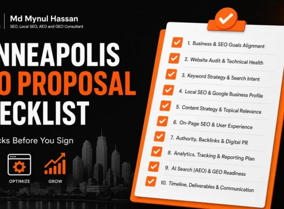 SEO proposal checklist for Minneapolis–Saint Paul businesses comparing SEO deliverables and pricing